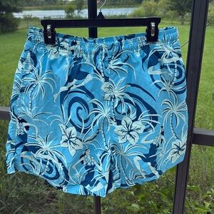 Tommy Bahama Blue Floral Swim Trunks size medium